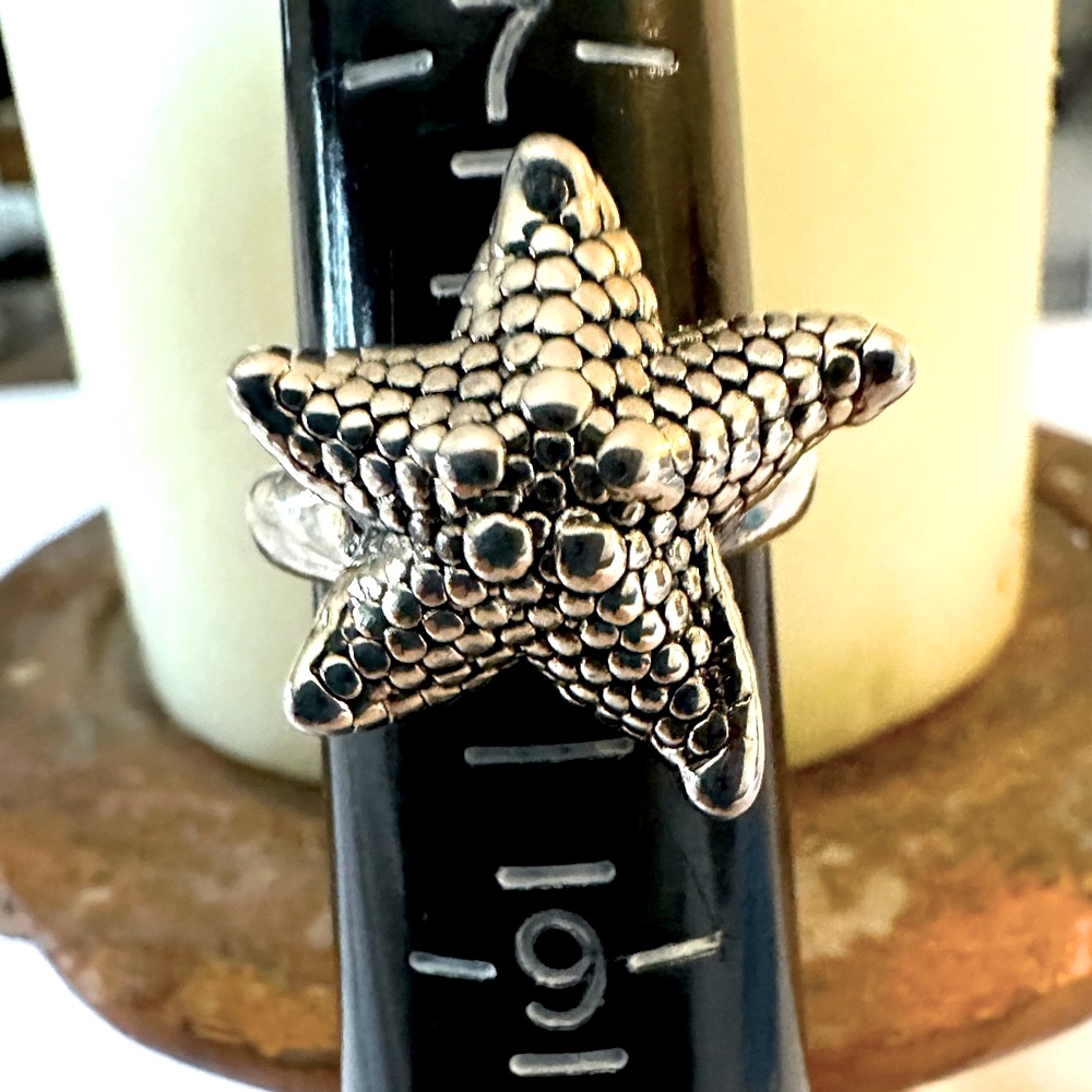 Ring Starfish Design 925 Sterling Silver Size 8 200$